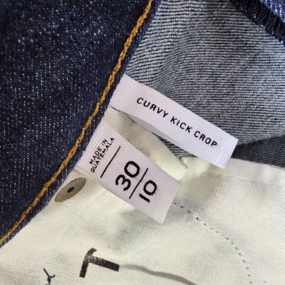 EUC ANN TAYLOR LOFT MADE AND LOVED CURVY KICK CROP JEANS SIZE 10 /30 - Picture 12 of 16